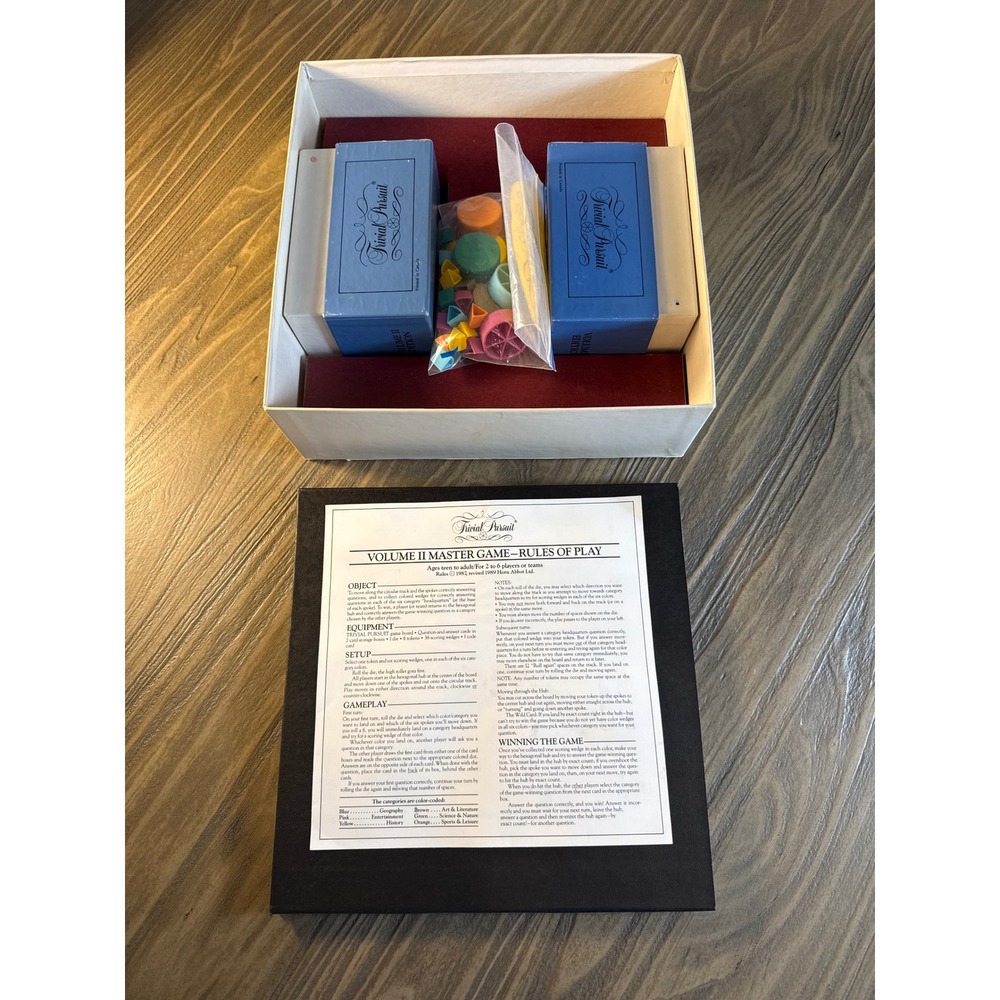 Vintage 1987 Trivial Pursuit Parker Brothers Genus Edition Vol II Board Game - Picture 8 of 8